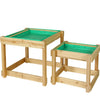 Keezi Kids Sandpit Sand and Water Wooden Table with Cover Outdoor Sand Pit Toys