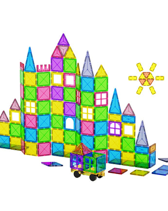 Keezi 120pcs Kids Magnetic Tiles Blocks Building Educational Toys Children Gift