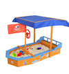 Keezi Boat-shaped Canopy Sand Pit