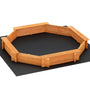 Keezi Kids Sandpit Wooden Play Large Round Outdoor Sand Pit Box with Cover 182cm