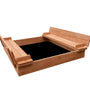 Keezi Wooden Outdoor Sandpit Set - Natural Wood