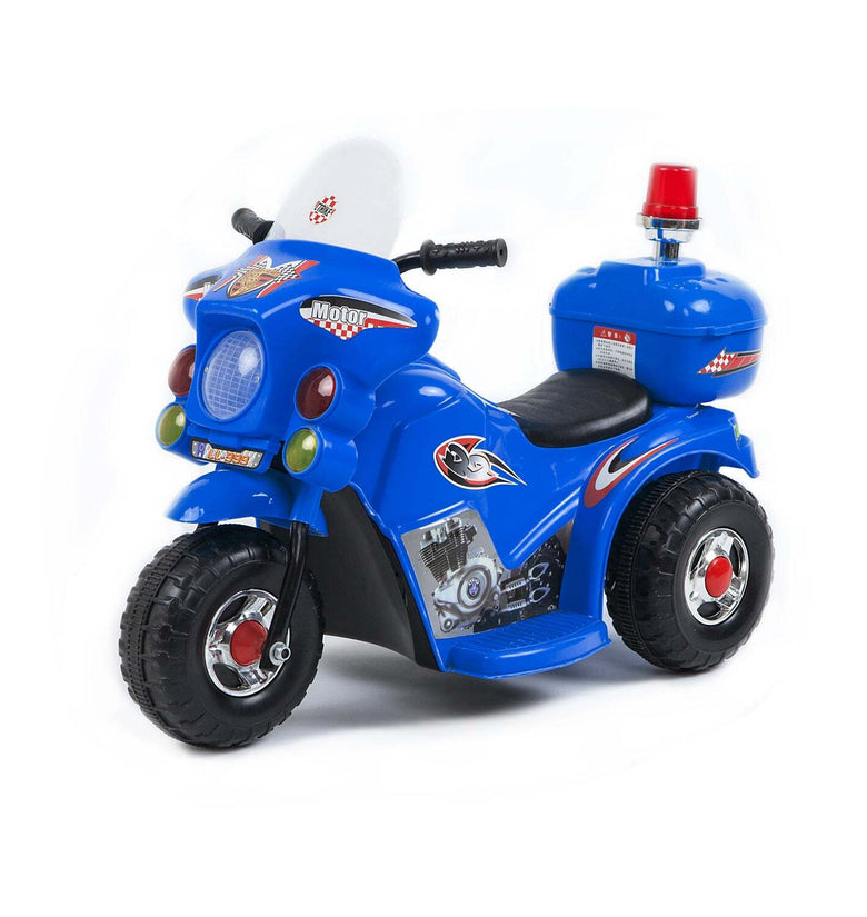 Children's Electric Ride-on Motorcycle (Blue) Rechargeable, Up To 1Hr