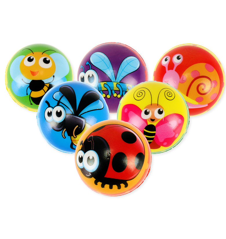 Party Central 36PCE Sweet Bugs Stress Balls High Quality Rubber Toy 6.3cm