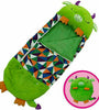 Kids Sleeping Bag Happy Children Toy Plush Green Dragon Large