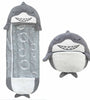 Kids Sleeping Bag Happy Children Toy Plush Grey Shark Large