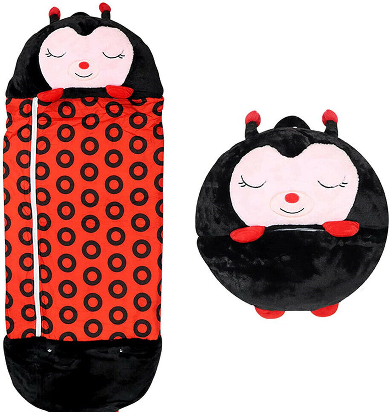 Kids Sleeping Bag Happy Children Toy Plush Lady Bug Large