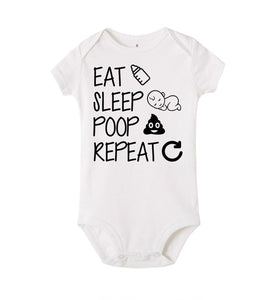 Babies Romper "Eat, Sleep, Poop, Repeat"
