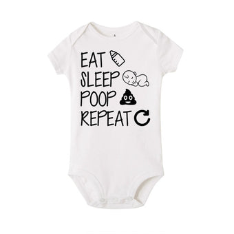 Babies Romper "Eat, Sleep, Poop, Repeat"
