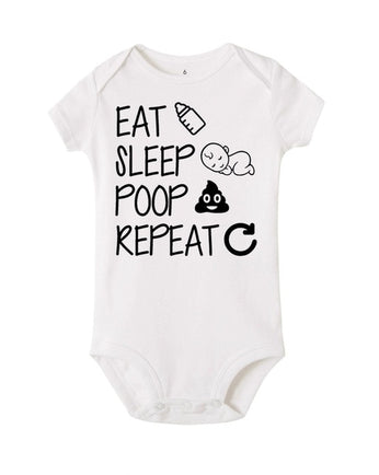 Babies Romper "Eat, Sleep, Poop, Repeat"