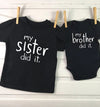 Sibling Matching T-shirts & Romper