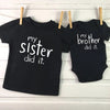 Sibling Matching T-shirts & Romper