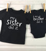 Sibling Matching T-shirts & Romper